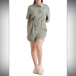 NWOT Dex Button-Front Utility Romper - S